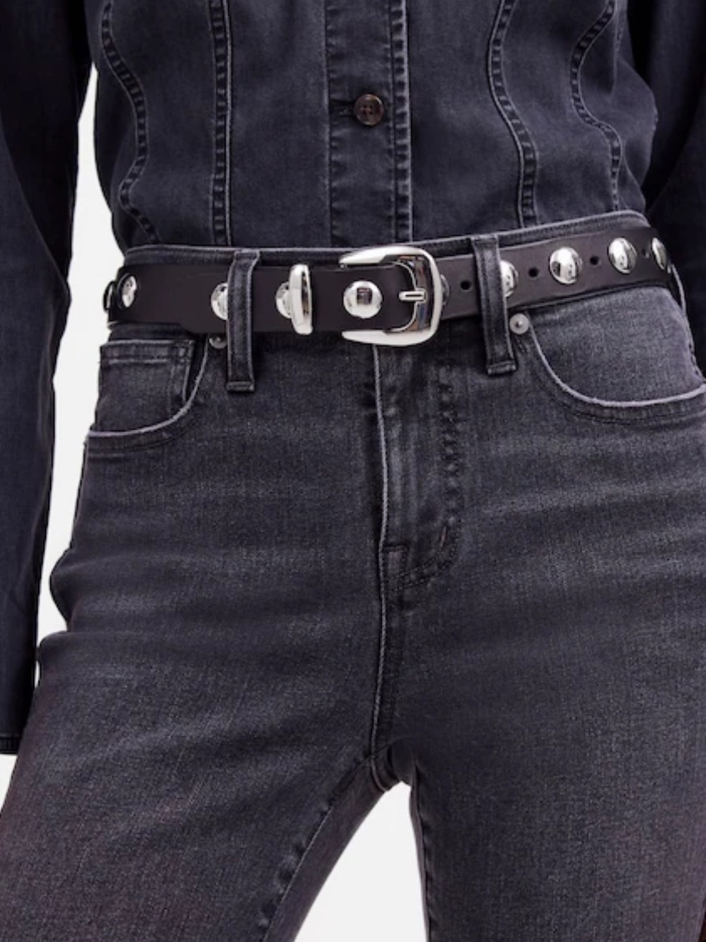 NWT Madewell Studded Leather Western Belt